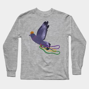 Paper Craft Mardi Gras Pigeon Long Sleeve T-Shirt